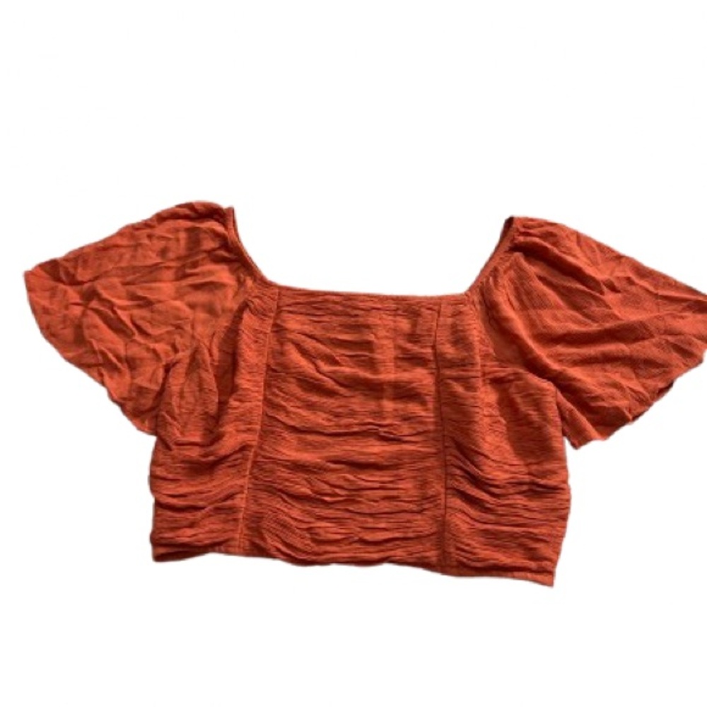 Jessica Simpson Terracotta Ruched Blouse NWOT